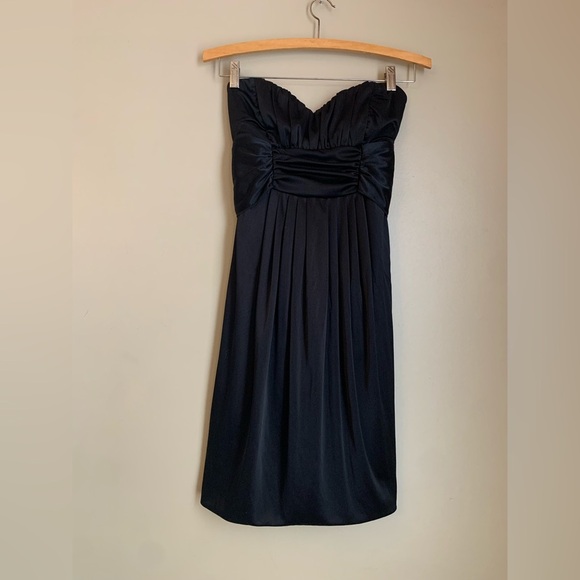 Teeze me Y2K Vintage Strapless Mini Dress strapless L Black babydoll whimsigoth - Picture 1 of 7